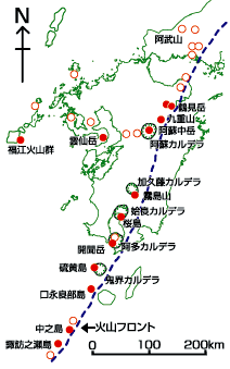 Distribution of volcano