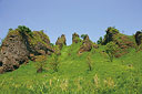 Unusual rock formations at Mt. Rakanyama 